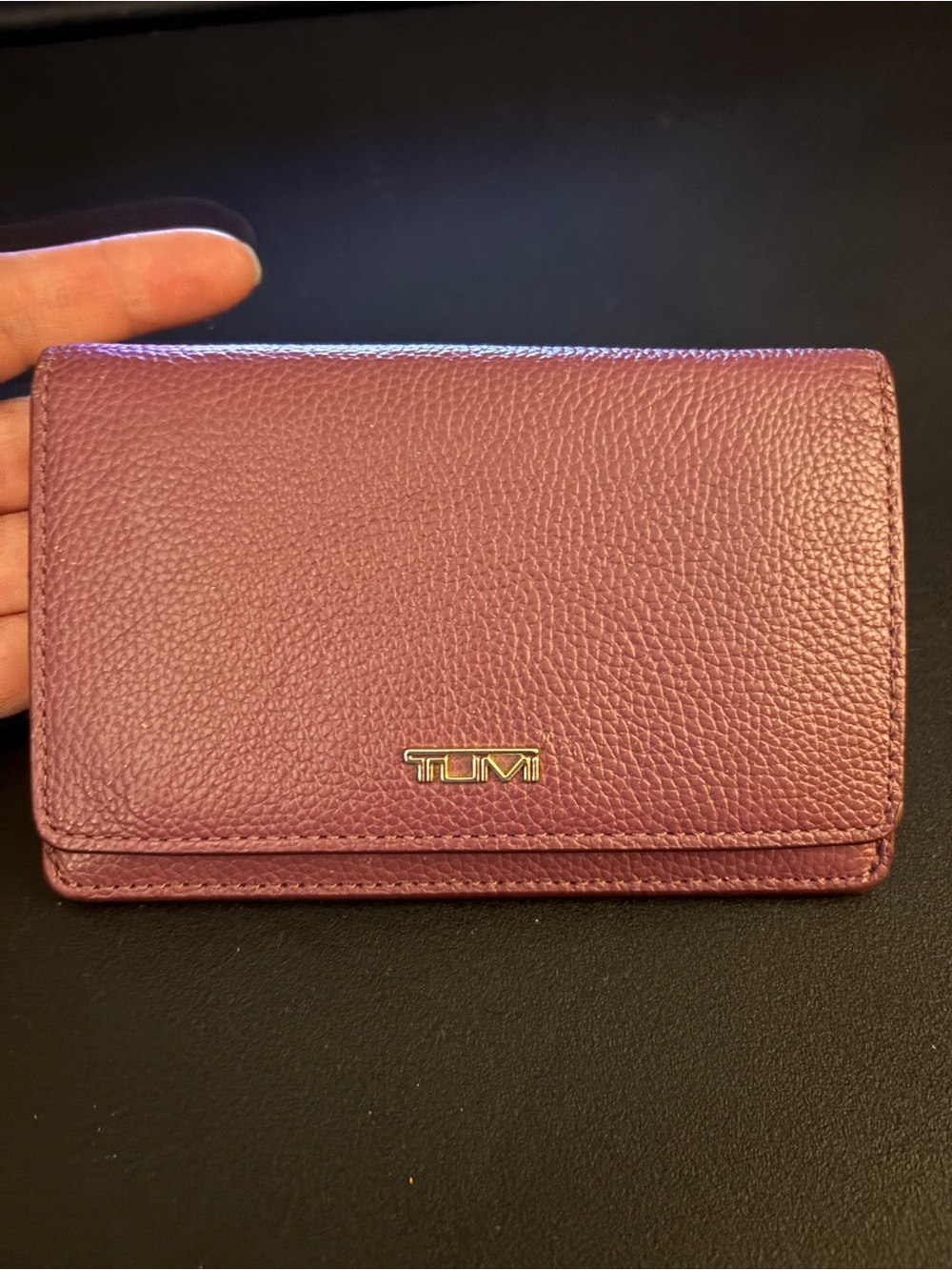 Tumi Belden Small Slim Envelope Wallet Cordovan
